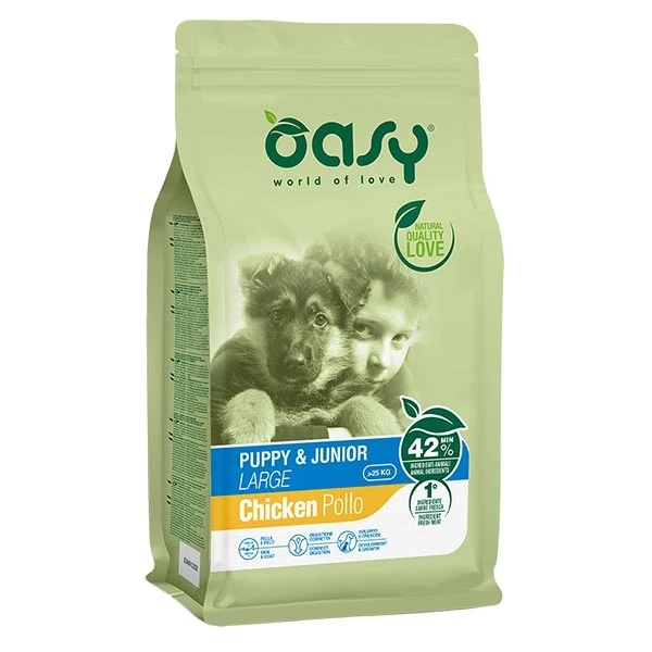 Oasy Puppy & Junior Large Con Pollo