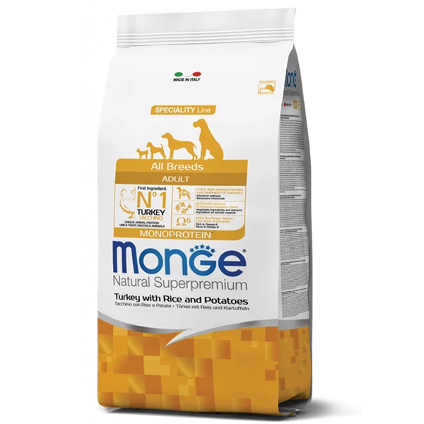 Monge Natural Superpremium All Breeds Adult Natural Superpremium Tacchino Con Riso E Patate