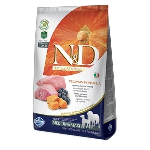 Farmina Natural & Delicious Pumpkin Grain Free Adult Medium & Maxi Con Agnello, Zucca E Mirtillo