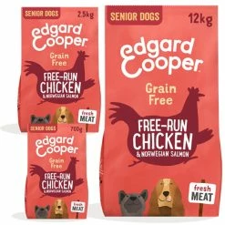 Edgard & Cooper Senior Large Carne Fresca Di Pollo Allevato A Terra E Salmone Norvegese Senza Cereali