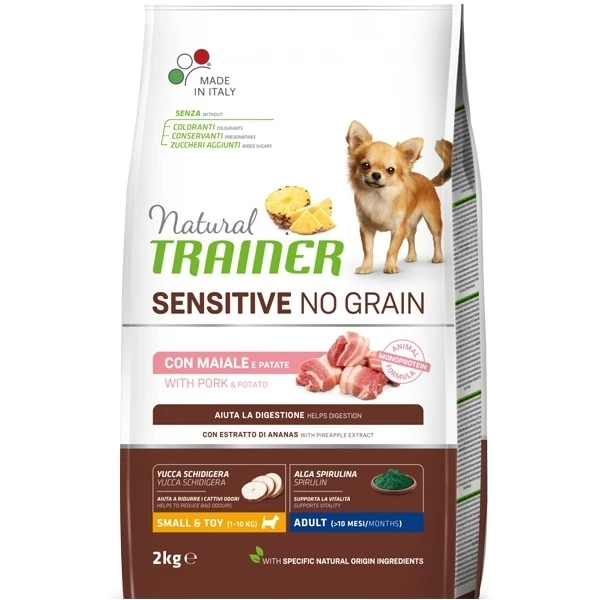 Trainer Natural Sensitive No Grain Small & Toy Adult Con Maiale