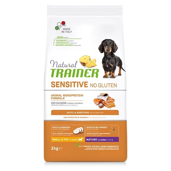 Trainer Natural Sensitive No Gluten Small & Toy Mature Con Salmone