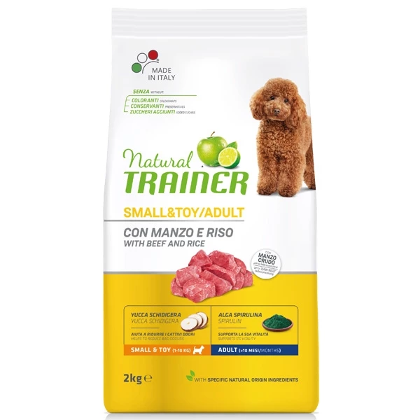 Trainer Natural Adult Small & Toy Con Manzo E Riso