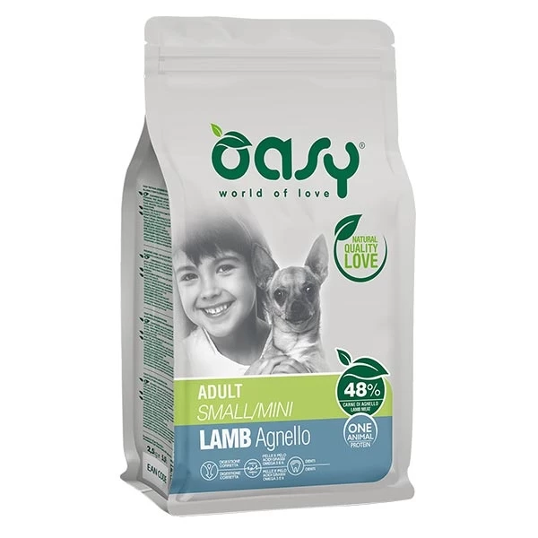 Oasy One Animal Protein Adult Small & Mini Con Agnello