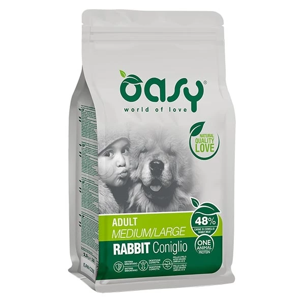 Oasy One Animal Protein Adult Medium & Large Con Coniglio